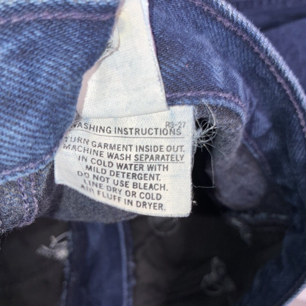 Rocky Mountain Vintage Jeans Womens 33 / 15 Navy Blue Bareback Western Denim - Picture 3 of 9